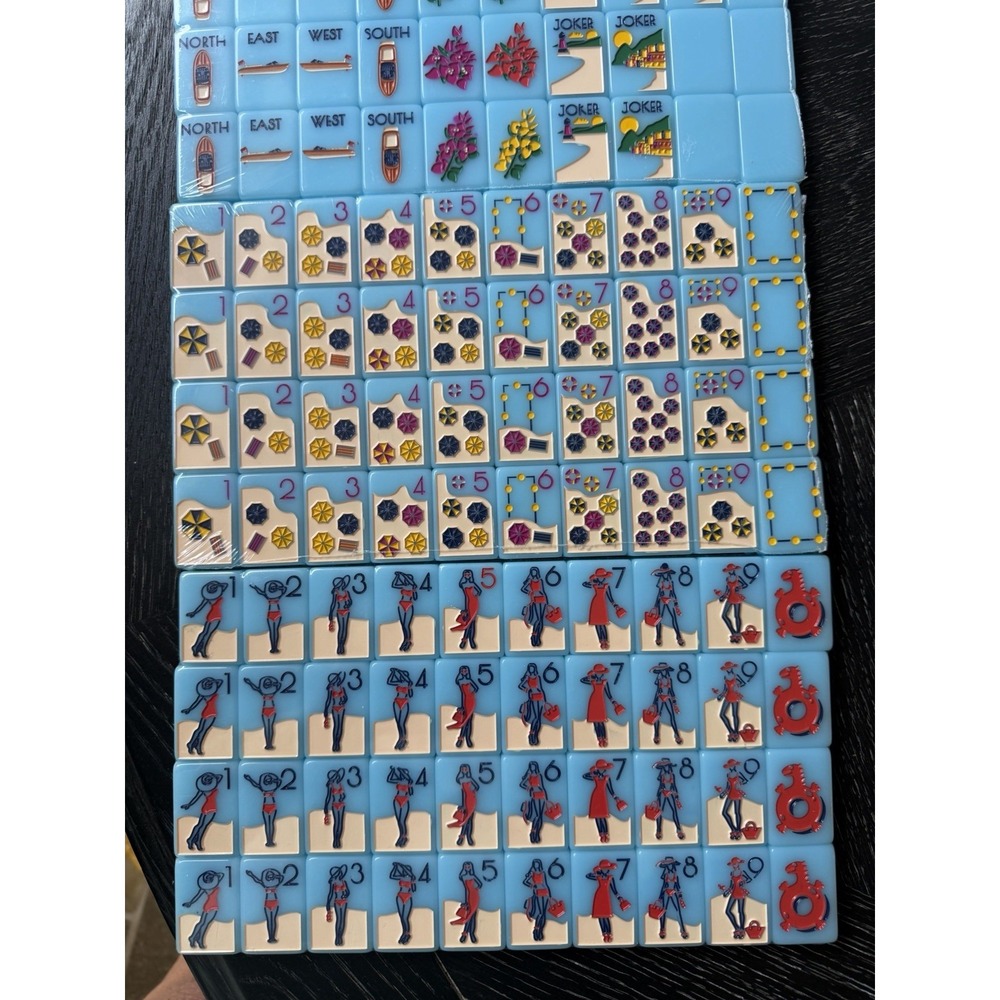 NEW! Beautiful Blue Travel Mahjong Tiles – American 160 Tiles - Riviera Beach - Picture 9 of 16